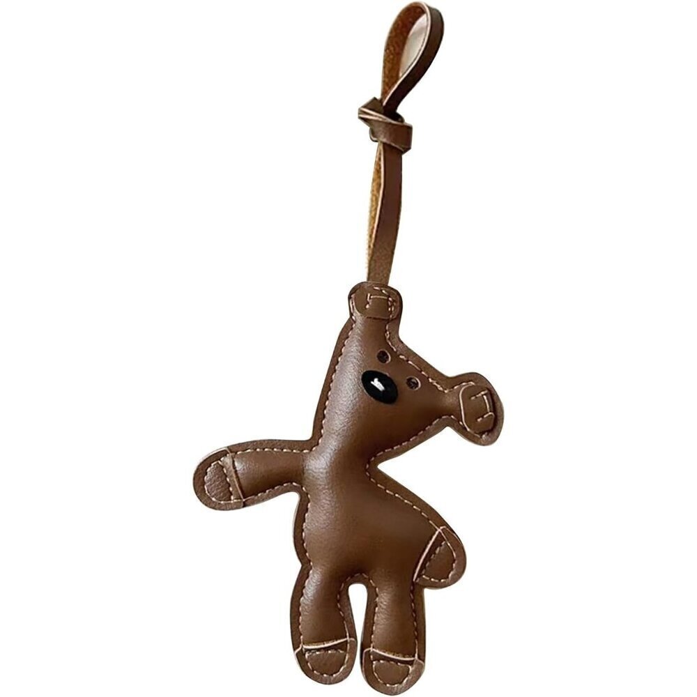 🆕 Fuerxy Bear Bag Charm Women Brown Cute  Accessories PU Teddy Bears Key Charms